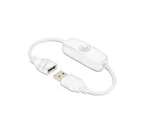 AEPQBGQJ Cavo di Controllo on/off con Pulsante di accensione da 5 V for Strisce LED Monocolore 5050 2835 3014 5630 5730(White)