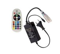 AEPQBGQJ Controller RGB 220V, Luce LED ad Alta Tensione con dimmer, Telecomando a 24 Tasti
