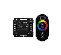 AEPQBGQJ Controller RGB Full Touch a 6 Pulsanti DC12V 24V con Guscio in Ferro e Telecomando, dimmer LED(WM-TC014B-3CH)