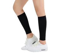 aepra polpacciera compressione - uomo donna - gambale compressione, calze compressione, sleeve compressione corsa, ciclismo, palestra - 1 paio - nero notte o rosa acceso