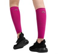 aepra polpacciera compressione - uomo donna - gambale compressione, calze compressione, sleeve compressione corsa, ciclismo, palestra - 1 paio - nero notte o rosa acceso