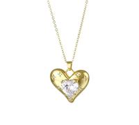 AEQEHVC Collana a forma di cuore da donna, stile punk, con ciondolo a forma di stella, accessorio per feste, collana alla moda adatta per l'uso quotidiano
