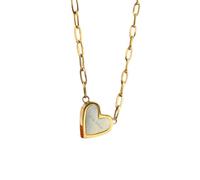 AEQEHVC Collana alla moda con ciondolo a forma di lettera d'amore, per donne e feste di nozze