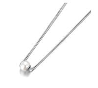 AEQEHVC Collana da donna con doppia catena da 16 mm, con perle, da indossare tutti i giorni, adjustable, Zirconia cubica