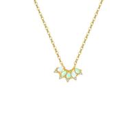 AEQEHVC Collana lunga con ciondolo a forma di fiore 925, una collana bella e versatile che può essere indossata impilata, adjustable, Zirconia cubica