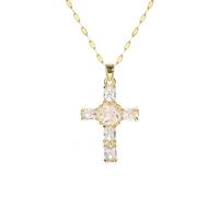 AEQEHVC Collane a croce per uomini e donne ciondoli collari collane alla moda da indossare tutti i giorni, adjustable, Zirconia cubica