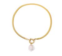 AEQEHVC Delicata collana con ciondolo a perla singola a spina di pesce da donna, una collana bella e versatile che può essere indossata con qualsiasi stile