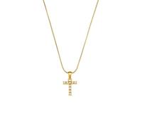 AEQEHVC Squisita collana di perle con lettera semplice sottile catena a serpente femminile adatta per l'uso quotidiano alla moda, adjustable, Zirconia cubica
