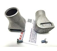 AER MOTO SPARE PARTS COPPIA PIEDINI SCARPETTE ALLUMINIO SABBIATE MADE IN ITALY PX 125 150 200 LML STAR 125 150 151 200 TUTTE