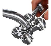 Aerator Removal Tool - 12-in-1 Repair Wrench, Multi-Size Key with Serrated Grip, Sink Nozzle Disassembly Accessory, Plumbing Maintenance Equipment, Cache Spanner Device for Restoring Home Kitchen