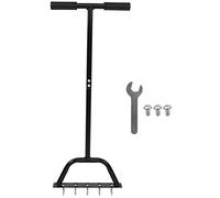 Aeratore a aeratore prato a aeratore in acciaio carbone ispessato pedale ampliato strumento di allentamento del suolo per il terreno da giardino e allentamento degli strumenti di