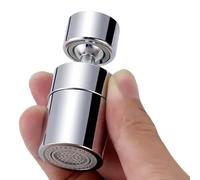 Aeratore del rubinetto girevole ad angolo largo, testa spray per rubinetto a rotazione a 80 gradi con doppia funzioni, adattatore universale per cucina e rubinetti del bagno