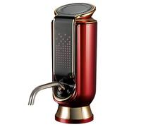 Aeratore elettrico 4 in 1 per vino, erogatore automatico con beccuccio in acciaio inox, ricaricabile tramite USB, base dorata, ideale per vino rosso, sake, whisky
