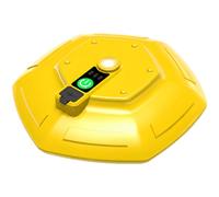 Aeratore galleggiante IPX7 portatile, ricaricabile, 2000 mAh, pompa ad aria da pesca e pompa per esche vive, 3 velocità, 12,7 x 11,7 cm, stile UFO giallo, per pesca all'aperto, livewell, secchio per