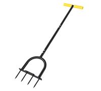 Aeratore Manuale per Prato a 4 Punte in Acciaio Resistente per Un'aerazione Efficiente del Terreno nei Giardini 40,16x8,66x8,27 Pollici