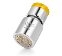 Aeratore Orientabile 360° MA-RA - Riduttore di Flusso Universale per Rubinetto Cucina e Bagno - Getto Uniforme e Anti-Schizzi, Risparmio Idrico, Facile da Installare - Cromato con Adattatore 20/23 mm