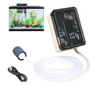 Aeratore per Acquario Batteria Ricaricabile E Trasparente | Pompa Ad Aria Potente Per Acquario Per Domestico Campeggio Esterna Manutenzione Bacino Barca Acqua Dolce E Acqua Salata