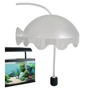 Aeratore per acquario - Diffusore a bolle di ossigeno da 15 cm | Kit acquario con tubo flessibile e pietra porosa, copertura antispruzzo in acrilico silenziosa e impermeabile per casa, acquarioo, sogg