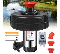 Aeratore per fontana per laghetti, pompa galleggiante da 1 HP 15000 GPH con timer e cavo da 30 m, sistema a getto in acciaio inox, per grandi laghetti e laghi all'aperto