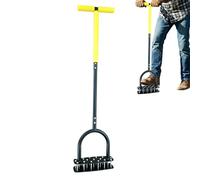 Aeratore per prato, 15 picchetti in acciaio inox, strumento per il terreno dell'erba, picchetti manuali ad alte prestazioni, ventilazione con anima in metallo da giardino | Aeratore ergonomico a mano