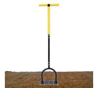 Aeratore per Prato | Attrezzo per Arieggiatura del Terreno da Giardino,Design Ergonomico con Manico a T e Piampa Larga per Giardinaggio Agricoltura e Cura del Suolo