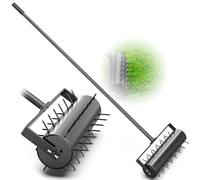 Aeratore per prato, resistente aeratore manuale con manico in acciaio inox, largo 40 cm per un'aerazione efficiente del prato