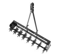 Aeratore per prato, rullo manuale da 81,3 cm, con attacco universale, punte in metallo resistente, per giardino, cortile e uso esterno
