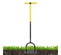 Aeratore per prato, scarificatore manuale per con manico a forma di T, aeratore e allentatore per giardino, giardinaggio, cortile, prato, esterno, cortile, campo e terra