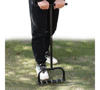 Aeratore per prato - Strumento di aerazione del terreno con 10 chiodi in ferro per un'efficace ventilazione del prato e scarificazione del terreno