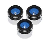 Aeratore per rubinetto, 18 mm, maschio, 6 litri al minuto, a risparmio energetico, cromato, confezione da 3