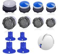 Aeratore per rubinetto, 8 pezzi Perlatori per rubinetti 16,2 - 23,5 mm, filtro per rubinetto con 4 dimensioni chiave