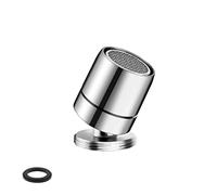 Aeratore per Rubinetto, DEANKEJI Ruotabile Filtro per Risparmio Idrico, Colore Acciaio Inossidabile Filtro Acqua Adattatore, per Famiglie, Hotel, Strutture Pubbliche (Argento)