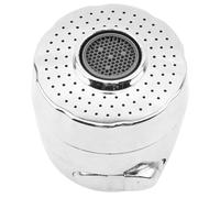 Aeratore per Rubinetto Lavandino Bagno, Filtro Girevole Argento Abs | Design Anti Spruzzi, Flusso Regolabile, Finitura Elettrolitica, Produce Bolle Abbondanti, per Cucina