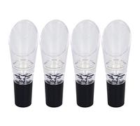Aeratore per vino versatore, 4 pezzi 4,3x3,1 cm portatile universale PC bottiglia istantanea aerazione vino rosso bianco decanter beccuccio strumento bar per feste in casa (Argento)