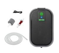 Aeratore Ricaricabile - Gorgogliatore Per Acquario In ABS Da 4,45x2,83x1,69 Pollici 2000mAh, Pompa Ad Aria Portatile Silenziosa Da 1,5 W, Autonomia 24 Ore Su 24 Per, Barche, Kayak, Acquari, Secc