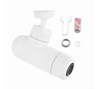 Aeratore rotante a 720 gradi con modalità di flusso a bolle e spruzzi, elemento filtrante per una migliore gestione dell'acqua al lavandino (bianco)