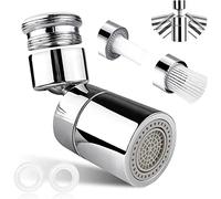 Aeratore Rubinetto, 2 funzioni di spruzzo, regolatore M24 M22, 80° grande angolo regolabile, perlatore a 360 gradi girevole filtro rubinetto cucina, rompigetto rubinetto cucina bagno