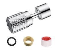 Aeratore Rubinetto Cucina In Acciaio Inox，360° Girevole Rubinetto Rompigetto Universale Per Rubinetti, M22 M24 Filtro Rubinetto Con 2 Modalità(Argento)