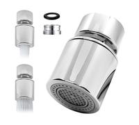 Aeratore Rubinetto Cucina Lavabo Girevole Con Diffusore Economizzatore e Antisschizzi, Questo Ugello/Adattatore Rubinetto in Metallo offre 2 Modalità Di Flusso D'Acqua.