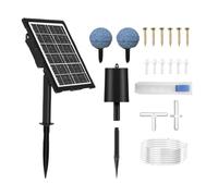Aeratore solare per laghetti, ossigenatore solare per laghetti, aeratore per acquario, con tubo e pietra a bolle d'aria, per giardino, acquario, idroponica all'aperto
