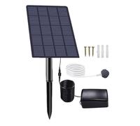 Aeratore solare per laghetto 2 W a basso rumore IP64 impermeabile | Silenzioso aeratore di acqua solare per acquari e idroponici e trasporto di pesci vivi piscina all'aperto