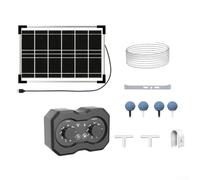 Aeratore solare per laghetto con controllo del timer, pompa ad aria alta e bassa per acquari, ricaricabile da 2200 mAh per batteria, kit di ossigenazione esterna resistente alle intemperie