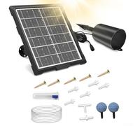 Aeratore solare per laghetto con timer, ossigeno silenzioso per acquari e laghetti, impermeabile IP68, sistema di aerazione per giardino, aria regolabile, per acquacoltura