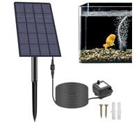 Aeratore solare per laghetto - Ossigenatore a energia solare con pietra a bolle - Strumento di aerazione a basso rumore per piccoli laghetti, piscine, acquari e giardini paesaggistici - Soluzione