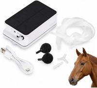 Aeratore solare per laghetto, pompa ad aria per abbeveratoi e acquari | Ricarica USB, batteria da 2200mAh e due pietre porose incluse; circa 15-20 ore di autonomia a carica completa