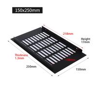 Aeratore Ventilazione Cover 150mm Alluminio Nero Computer Armadietto Griglia