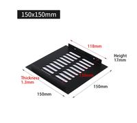 Aeratore Ventilazione Cover Alluminio Computer Armadietto Griglia Rettangolare