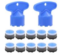 Aeratori per rubinetto, M18.5 x 10 Pezzi Aeratore Rubinetto Filtri, Rubinetti Lavandino Risparmio Idrico rompigetto, Inserisci Aeratori del Filettatura Esterna con 2 pcs Chiavi