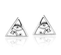 AeraVida Occhio mistico di Horus in una piramide di .925 orecchini a bottone in argento sterling