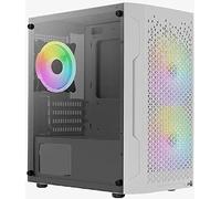 Aercool Trinity Mini-Tower V2, Vetro temperato - Bianco